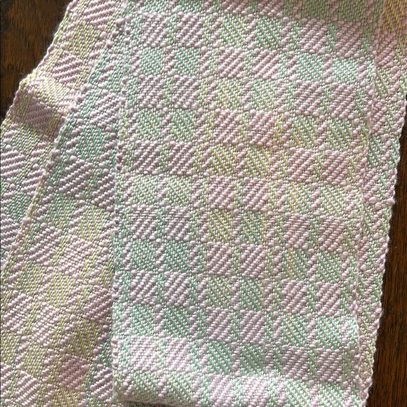 Hand Woven Pastel Scarf with Fringe - Picture 3 of 3